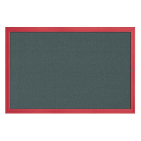 United Visual Products Hinge-less Radius Corkboard, 24"x36", Black Alum Frame/Pearl UVEB2436R-BLACK-PEARL